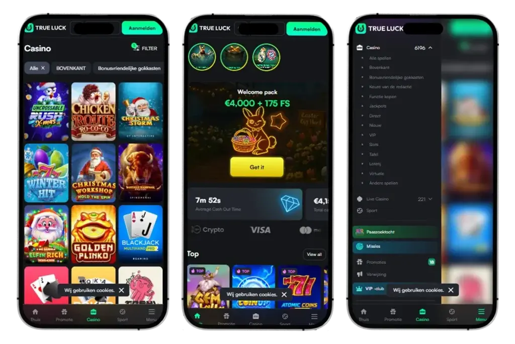 Toegang tot het casino via de officiële mobiele app